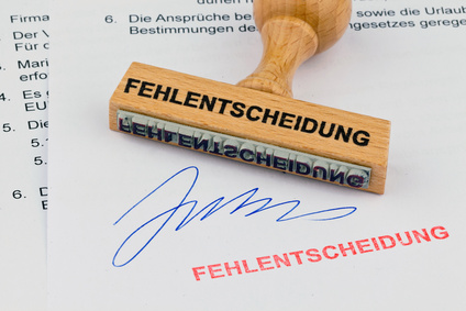 Stempel Fehlentscheidung